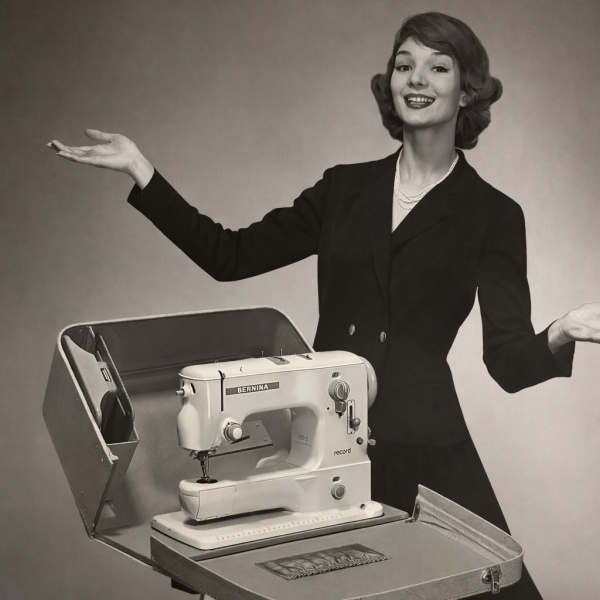 Die portable BERNINA record, Model 730 ( 1963)/ фото с календаря BERNINA